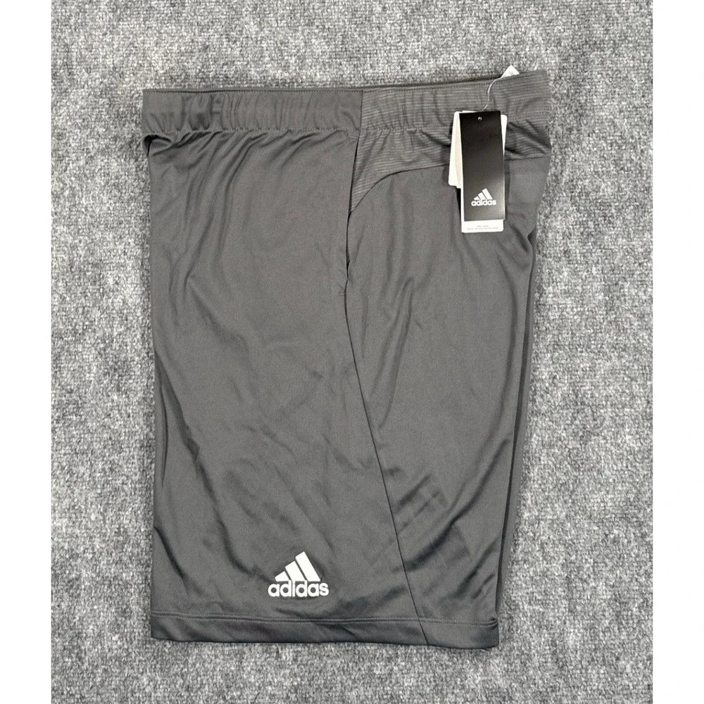 Adidas GameMode Mens Large Gray AEROREADY Training Gym Athletic Shorts
